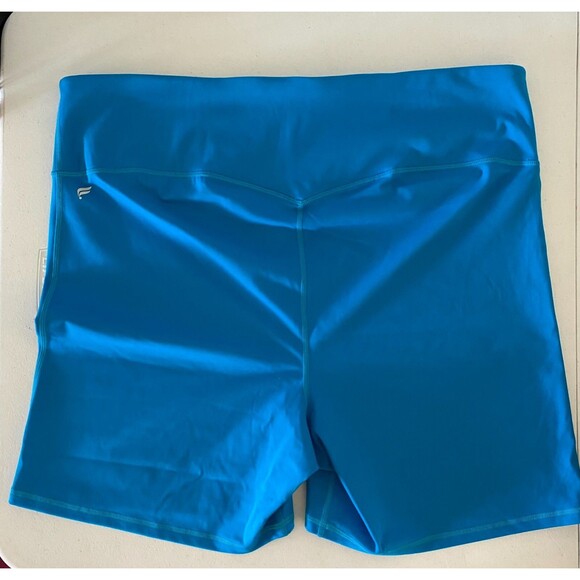 Fabletics Motion 365 Size 4X High-Waisted Blue Bike Shorts  6" Inseam - Picture 3 of 10